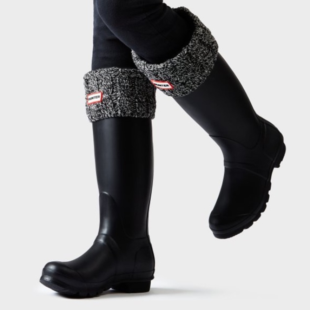 GREEN Hunter Six Stitch Cable Rainboot Socks!
